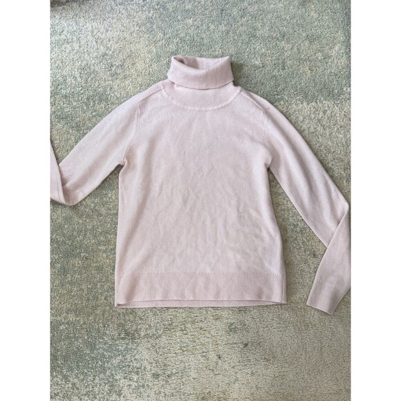 Quince Women's Size XS Baby Pink 100% Cashmere Turtleneck Sweater Long Sleeve - Picture 1 of 5